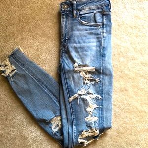 American Eagle skinny distressed jeans